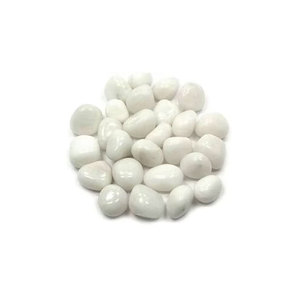 High Quality Natural White Tumbled Stones Agate Quartz Turquoise <b>Crystal</b> Gems Carved with Healing Technique Direct from India - Product Image 5