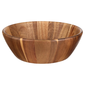 Large Round Polished Acacia <b>Wood</b> Salad <b>Bowls</b> Natural Lightweight Holiday Gift <b>Bowls</b> for Candle Making - Product Image 1