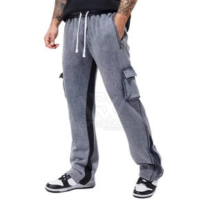 Pantalones de lavado ácido por encargo del mejor diseño transpirable en pantalones de lavado ácido de secado rápido de MOQ bajo - Product Image 1