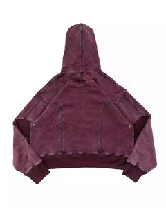 แจ็กเก็ตผ้ายีนส์โอเวอร์ไซส์สำหรับผู้ชายผ้าวูลมีฮู้ดสำหรับฤดูใบไม้ร่วงกลางแจ้ง - Product Image 2