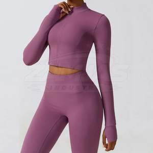 Conjunto de Yoga de 3 Piezas para Mujer, Ropa Deportiva Profesional de Fábrica, Secado Rápido, Transpirable, con Patrón Sólido sin Costuras - Product Image 5