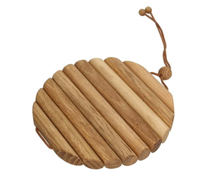 Salvamanteles de madera de cocina natural redondos sostenibles en forma de pez Venta caliente cocina de madera de acacia maciza Natural salvamanteles de cocina - Product Image 3