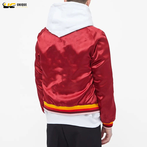 Chaqueta de satén para hombre, prenda de vestir al aire libre de alta calidad con estampado de logotipo personalizado, Material de poliéster 2023, nuevo diseño - Product Image 2