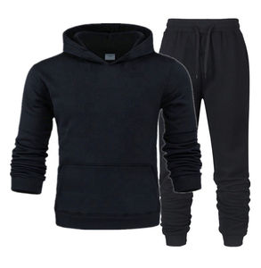 Survêtement unisexe d'hiver sportif 2 en 1 à capuche coupe-vent avec taille élastique en spandex/polyester de haute qualité - Product Image 2