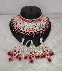 Hermoso diseño elegante desgaste del partido Kundan joyería alta chapado en oro desgaste del partido gargantilla collar conjunto - Product Image 2