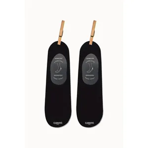 Paquete de 6 Calcetines Planos de Ballet Negros, Finos, Ligeros, Tejidos, Antideslizantes, con Lazos de Silicona, Suaves y Transpirables para Uso Diario, Talla Única - Product Image 1