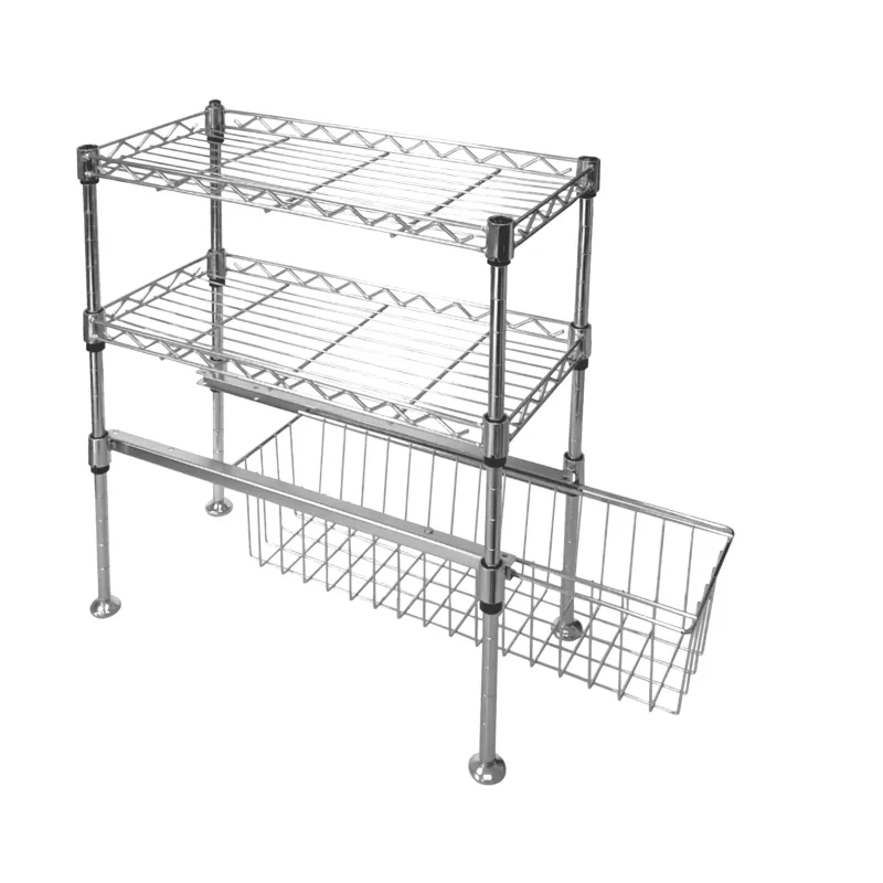 3 Tier 44Cm Rekken Rek Metalen Rooster Eenvoudig Te Installeren Keuken Organizer