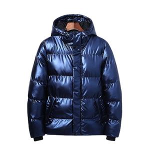 แจ็กเก็ตตัวปักเป้าผู้ชายที่ดีที่สุดเสื้อแจ็คเก็ตลำลองสไตล์แฟชั่นสไตล์สตรีทแวร์ฤดูหนาวแจ็กเก็ตสีดำมันวาว - Product Image 4