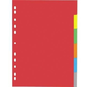 PAGNA Index <b>Folder</b> <b>A4</b> Blank Cardboard Multi-Coloured 6 Sheets File <b>Folder</b> Accessories - Product Image 1