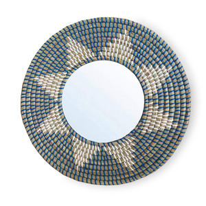 Marcos de espejo de pasto marino, espejos de paja de pasto marino tejidos a mano, accesorio decorativo para la sala de estar - Product Image 3