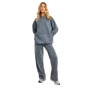 Chándal de carbón de gran tamaño personalizado para mujer, diseño transpirable tejido para temporada de invierno - Product Image 1