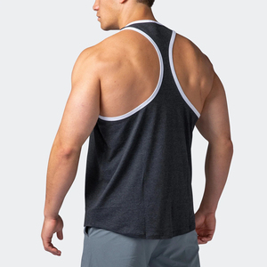 Débardeur de course marathon sans couture à séchage rapide personnalisé pour hommes gilet de gymnastique respirant tricoté t-shirt sans manches pour le fitness en plein air - Product Image 3