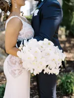 Penjualan laris 18 kepala buket pengantin pernikahan dekorasi merah putih bunga mawar buatan romantis pernikahan untuk dekorasi acara pernikahan
