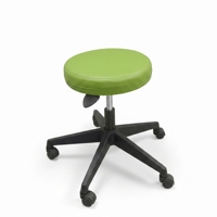 Tabouret roulant moderne sans dossier, ergonomique, revêtement en cuir PU, roulettes, hauteur réglable, structure en acier, pour la maison, le bureau, l'hôtel