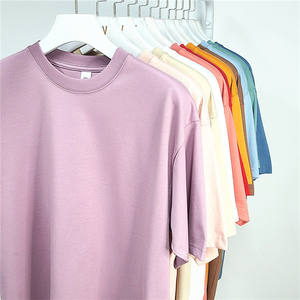 Camiseta unisex Lisa personalizada con logotipo Oem de calidad superior de manga corta de algodón pesado de 250 Gsm para hombre - Product Image 2