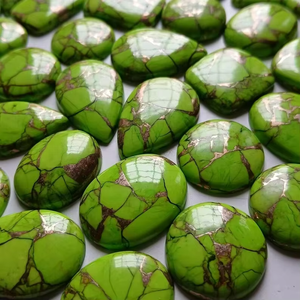 Naturel Rare Vert Péridot et Cuivre Turquoise Péridot Top Qualité Tailles Mixtes Formes Traitement Poli - Product Image 2