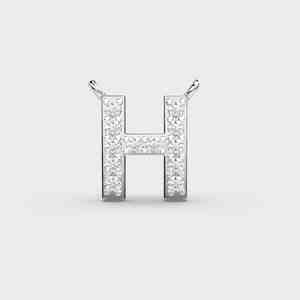 Colgante de Diamante Hopeful H, Estilo Clásico Unisex, Chapado en Plata y Oro, Joyería con Letras para Fiestas, Colgantes y Dijes de Joyería Fina - Product Image 1
