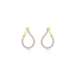Pendientes de Oro Dew Whisper con Diamantes y Circonitas para Regalos de Boda, Fiesta o Compromiso - Product Image 2