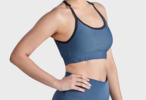 Soutien-gorge de sport pour femme sur mesure, dos nu, devant, yoga, soutien moyen, cousu, personnalisé, vêtements décontractés, anti-rides, respirant - Product Image 4