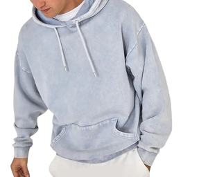 เสื้อฮู้ดดี้โอเวอร์ไซส์ทรงยาว ปักโลโก้แบบแอซิดวอช โลโก้สั่งทำพิเศษ สำหรับผู้ชาย ทนทาน ระบายอากาศได้ดี ผลิตโดย HI 2026 - Product Image 2