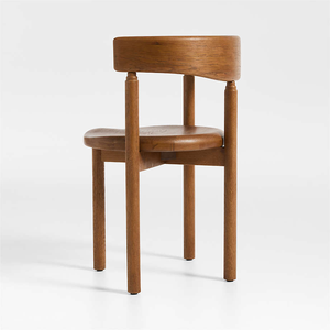 Chaise de salle à manger courbée en bois brun chaud Virage - Product Image 4