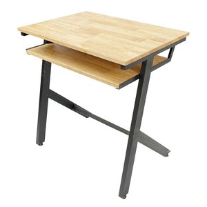 YARIS 02 Single <b>Study</b> <b>Desk</b> with Drawer Rubberwood Frame Powder-Coated Iron Legs for School PSD004 - Product Image 1