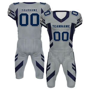 ชุดกีฬาผู้ชายชุดเครื่องแบบอเมริกันฟุตบอลสีเทาไซส์ใหญ่น้ำหนักเบา - Product Image 1
