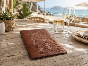 Couverture de menu en cuir PU personnalisée avec logo en relief, dossier A5, présentation de table pour hôtel, restaurant, café - Product Image 4