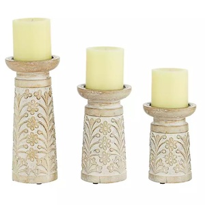 Magnifique support de bougie en bois fait main, écologique, de haute qualité, très vendu, pour la décoration de table. - Product Image 4