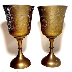 Copa de vino de latón única personalizable hecha a mano India moderna de bajo precio para copas de vino de artículos para el hogar - Product Image 5