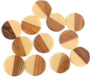 Beast Coaster Set Wood <b>Epoxy</b> Dining <b>Table</b> Mat Woven Jute Family Gatherings Weddings Christmas Decorations Special Occasions - Product Image 5