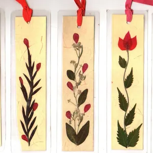 Pressed flowers bookmark for promotion paper bookmark cheap bookmark paper craft for promotion