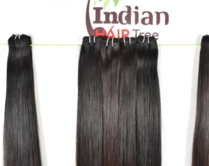 Cheveux humains vierges non traités, alignés sur la cuticule, couleur noire indienne, cheveux vierges bruts, donneur unique, vague profonde naturelle, à vendre - Product Image 3