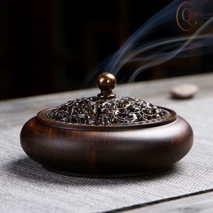 Support de brûleur d'encens en bois de qualité supérieure avec un design artistique pour la méditation et les maisons zen - Product Image 1