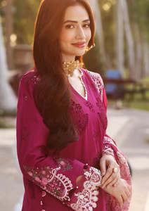 Super Hit collection-traje paquistaní de césped puro para mujer, vestido paquistaní de trabajo en tono negro - Product Image 5