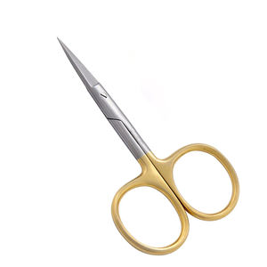 Tijeras de pesca con mosca de acero inoxidable supercortadas de 4 pulgadas personalizadas, medio dorado con borde dentado para tela/costura y atado de moscas - Product Image 3