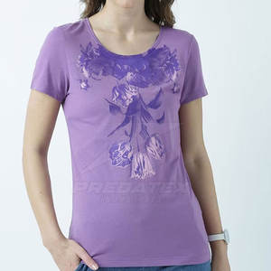 Camiseta informal de algodón para mujer, camiseta de verano transpirable con cuello redondo, a la moda y ecológica, suave y cómoda - Product Image 1