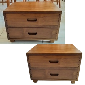 Outdoor <b>Tables</b> Furniture Size 50X40X45 Has 2 Drawers The Main Material Is Solid Teak <b>Wood</b> With A Smooth Finish - Product Image 4