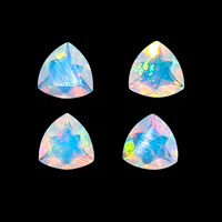 Opal Alami Ethiopia Potongan Trillion Brilliant Biru Api untuk Pembuatan Perhiasan Ukuran Dapat Disesuaikan 6.0x4.0 mm Kualitas Tinggi 0.45