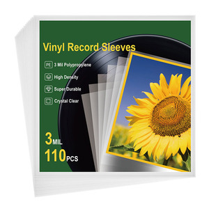 Prix le moins cher 12 ''Record Housses extérieures <span class=keywords><strong>Cd</strong></span> / Dvd / Vinyl Record Album Pack de stockage 50 Matériau Ldpe sans scellable - Product Image 3