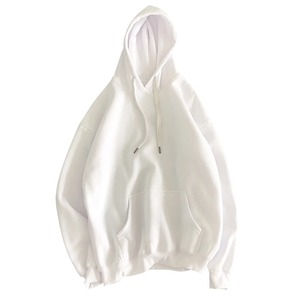 เสื้อฮู้ดผ้าฟลีซนุ่มสำหรับผู้หญิงสีขาวเสื้อมีฮู้ดแบบลำลองแขนยาวคอกลมทรงหลวมสำหรับผู้หญิง - Product Image 3