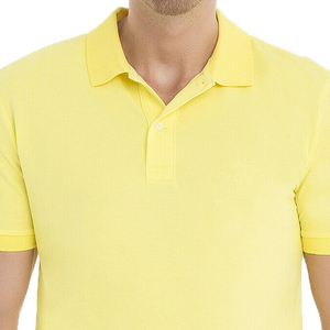 T-shirt polo décontracté jaune de haute qualité pour hommes broderie imprimée personnalisée avec logo OEM vente en gros à manches courtes pour le tennis - Product Image 5