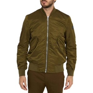 Chaqueta Bomber Informal para Hombre, Estilo Urbano, con Logotipo Personalizado, Cuello Alto, Ligera, Impermeable, Transpirable, de Lona Lisa Teñida - Product Image 1