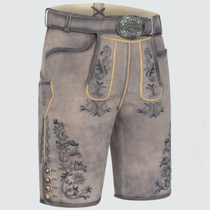 Pantalones cortos de cuero para hombre Oktoberfest | Lederhosen bávaro con bordado | Proveedor personalizado disponible - Product Image 2