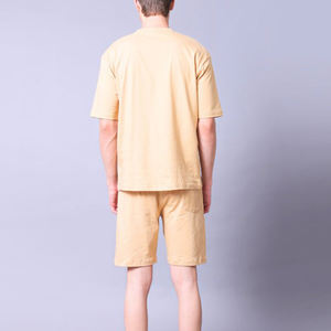 Conjunto de Camiseta y Pantalones Cortos de Verano para Hombre, 2 Piezas, Conjunto Deportivo Informal de Algodón y Poliéster Transpirable - Product Image 3