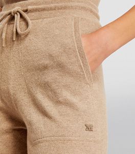 Pantalon pantalon personnalisé à la mode, élégant et confortable de couleur beige Pantalon de survêtement droit en laine et cachemire pour femmes - Product Image 5