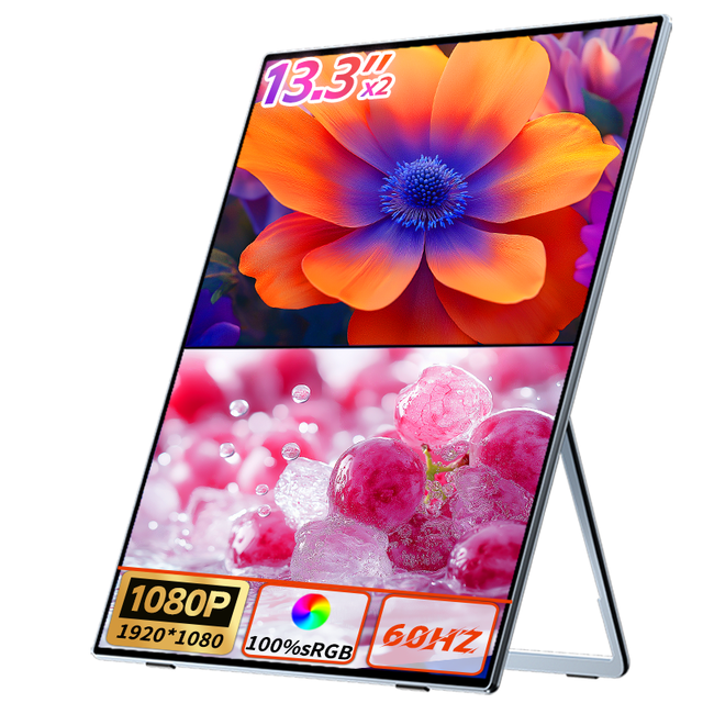 Eimio 13.3" Portable IPS Laptop Monitor 60Hz Built-in Speaker Non-Foldable Design Type-C Interface PC Laptop Screen Extender OEM