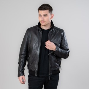 Chaqueta de Cuero de Oveja 100% Genuina OEM para Hombre, Chaqueta de Talla Grande en Venta, Chaqueta de Cuero de Invierno Cálida Personalizada para Hombre - Product Image 5