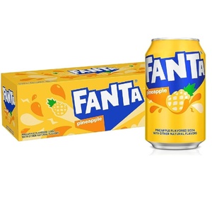แฟนต้าพรีเมียม รสสับปะรดอเมริกัน 12x355มล. เครื่องดื่มอัดลม รสชาติทรอปิคอล จำหน่ายแบบยกแพ็ค - Product Image 1