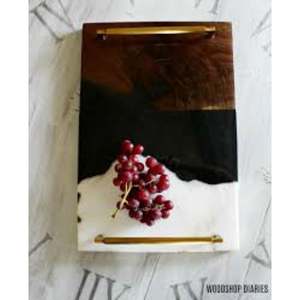 Plateau de service attrayant en résine au design fait à la main, pièce unique avec forme et taille personnalisées à un prix très abordable - Product Image 6